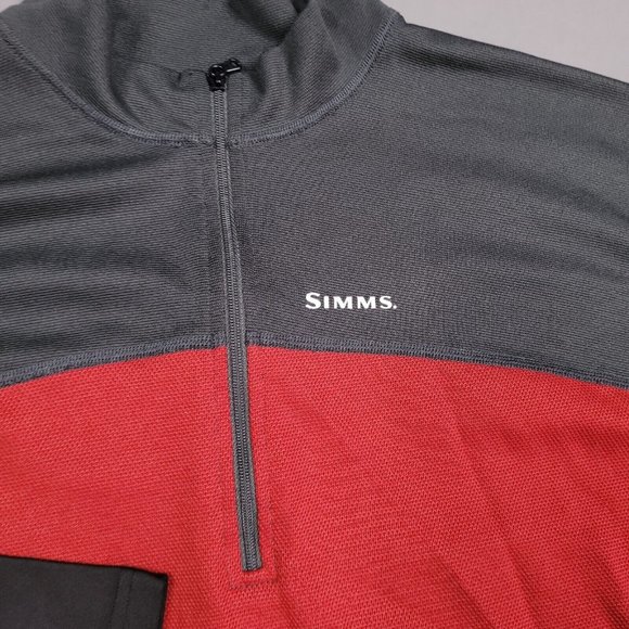 SIMMS Rivertek 1/4 Zip Top Base Layer Breathable Sweatshirt Fishing Outdoor XXL - Picture 4 of 8